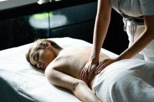 Healthy and beautiful woman in spa. Recreation, energy, health, massage